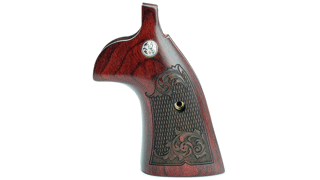 SMITH & WESSON K/L Square Target Super Rosewood Checkered Engraved with Silver Medallions LCSW