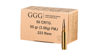GGG Ammunition .223 Remington 55gr. FMJ (Box of  50 Cartridges)