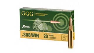GGG Ammunition .308 Winchester 155gr. Sierra  MatchKing HPBT (Box of 20 Cartridges)