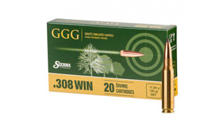 GGG Ammunition .308 Winchester 180gr. Sierra  GameKing SBT (Box of 20 Cartridges)