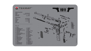 TEKMAT 1911 Grey Gun Cleaning Mat 28x43cm