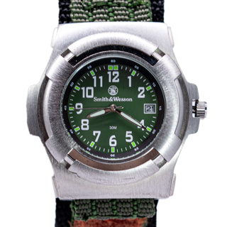 SMITH & WESSON Watch Basic Watch Nylon Strap, OD, 40mm