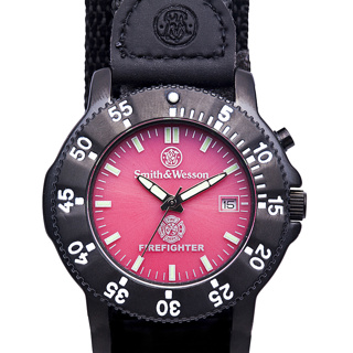 SMITH & WESSON Orologio Fire Fighter Watch, Back Glow, Nylon, 40mm