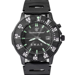 SMITH & WESSON Watch SWAT Watch, Back Glow, Rubber Band, 40mm